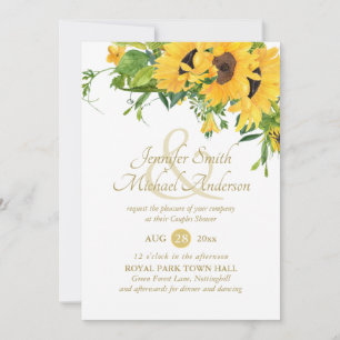 Rustic Sunflower Bridal Shower Ampersand Couples