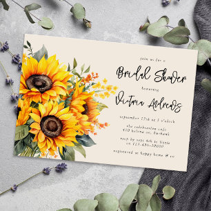 Rustic Sunflower Bridal Shower Invitation