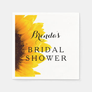 Rustic Sunflower   Bridal Shower Paper Napkins