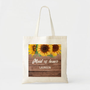 Rustic Sunflower Bridesmaids gift  Tote Bag