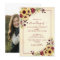 Rustic Sunflower Burgundy Floral Photo Wedding