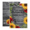 Rustic Sunflower Burgundy Red Rose Wood Wedding