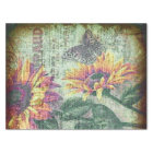 Rustic Sunflower Butterfly Bold Ephemera Decoupage