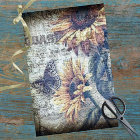 Rustic Sunflower Butterfly Ephemeral Decoupage