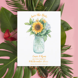 Rustic Sunflower Country Wedding Save the Date
