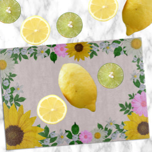 Rustic Sunflower Daisy Floral Pink Cutting Board