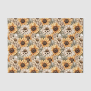 Rustic Sunflower Decoupage Craft Tissue Paper