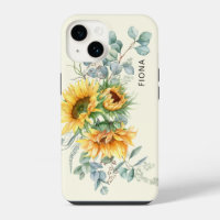 Rustic Sunflower Eucalyptus Greenery Personalized