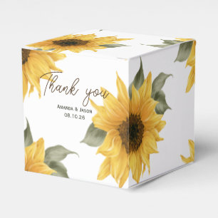 Rustic Sunflower, fall wedding Favor Box