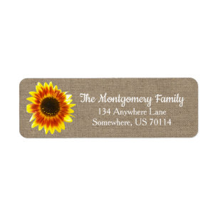 Rustic Sunflower & Faux Burlap