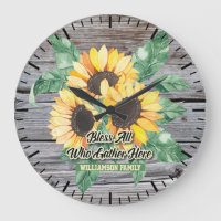 Rustic Sunflower Floral Monogram