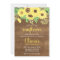 Rustic Sunflower Floral Wood Summer First Birthday