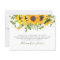 Rustic Sunflower Funeral Memorial Thank You