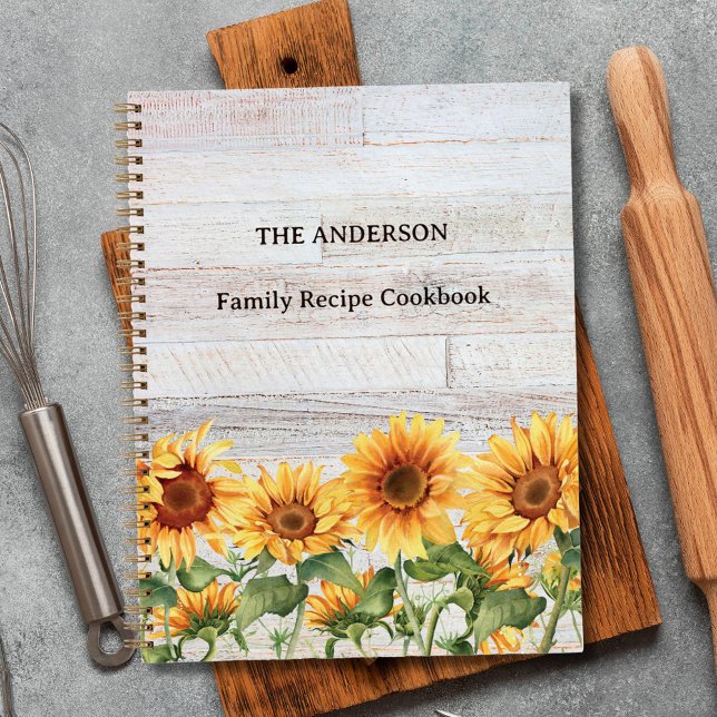 Rustic Sunflower Garden Family Recette Livre de re (In situ)