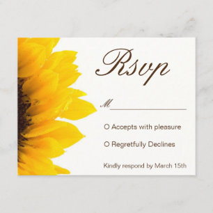 Rustic Sunflower Invitation RSVP