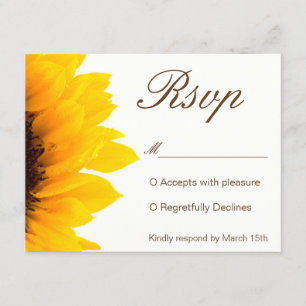 Rustic Sunflower Invitation RSVP