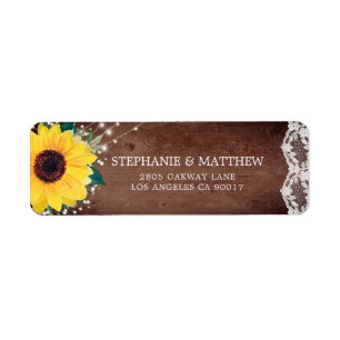 Rustic Sunflower Lace Babys Breath Lights