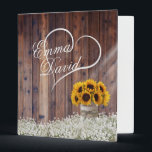 Rustic Sunflower Mason Jar Floral Wedding Album Binder<br><div class="desc">Country Sunflower Mason Jar Rustic Baby's Breath Floral Wedding Album.</div>