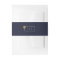 Rustic Sunflower Navy Blue Wedding Invitation