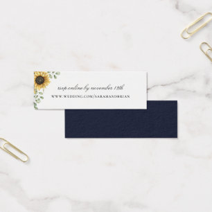 Rustic Sunflower Navy Wedding Website RSVP