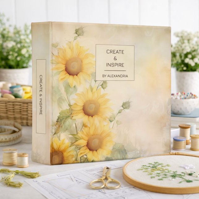 Rustic Sunflower Pattern Keeper Binder (Creator Uploaded)