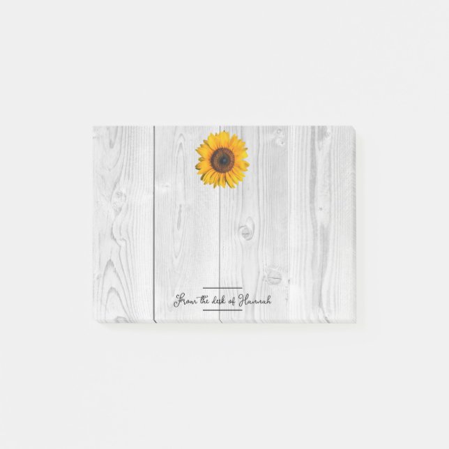 Rustic Sunflower Personalized Notes (Front)