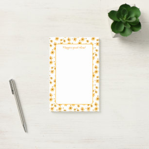 Rustic Sunflower personalized Post-it Notes
