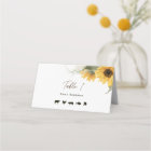 Rustic Sunflower, Place card with meal options