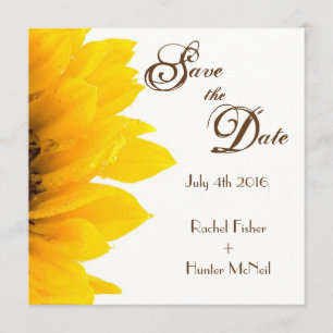 Rustic Sunflower Save the Date