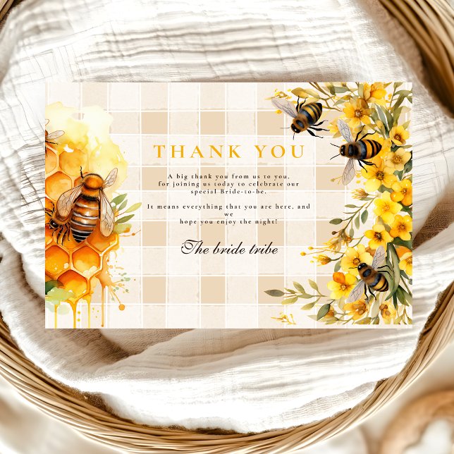  Rustic Sunflower She Found Her Honey Bridal Thank You Card (Creator Uploaded)