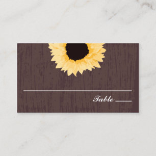Rustic Sunflower Splendour    Wedding Escort Card