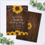 Rustic Sunflower Sweet 16 Birthday String Lights Invitation<br><div class="desc">This design features pretty painted, watercolor sunflowers on a rustic wood background accented with string lights. Click the customize button for more flexibility in modifying the text or moving the graphics! Variations of this design as well as coordinating products are available in our shop, zazzle.com/doodlelulu*. Contact us if you need...</div>