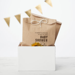 Rustic Sunflower Sweet Baby Shower Favour Bag