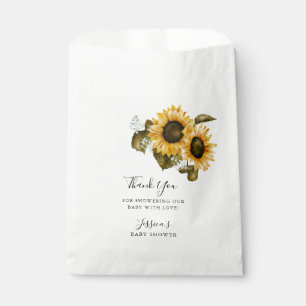 Rustic Sunflower Theme Baby Shower Favour Bag
