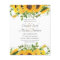 Rustic Sunflower Themed Wedding Stationery Budget