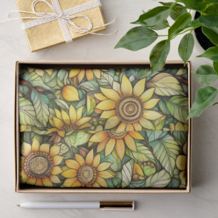 Rustic Sunflower Tissue Paper – 10lb, 17"x23"