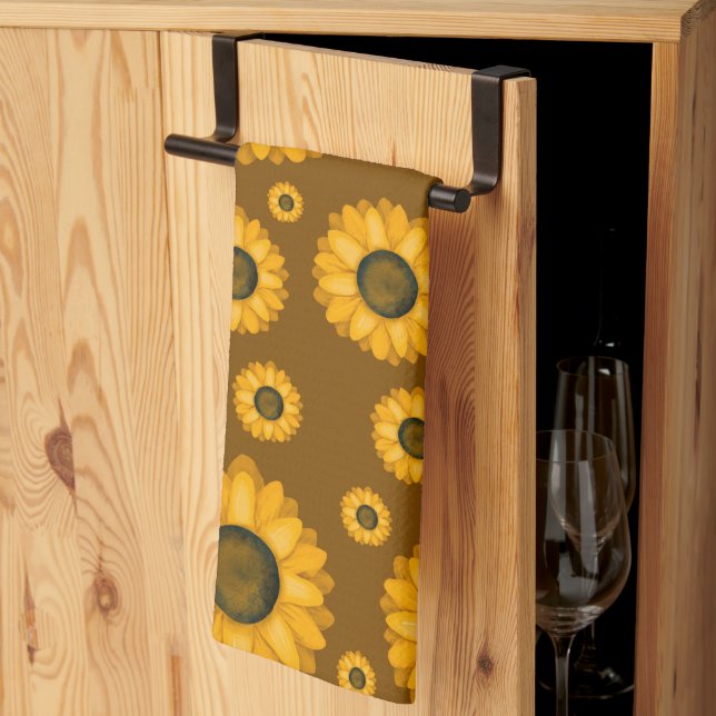Rustic Sunflower Towel Pattern (Thirds Fold)