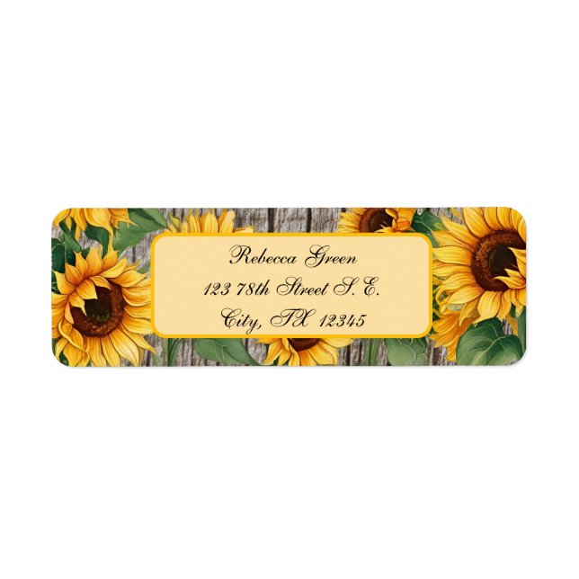 Rustic Sunflower & Weathered Grey Barnboard (Front)