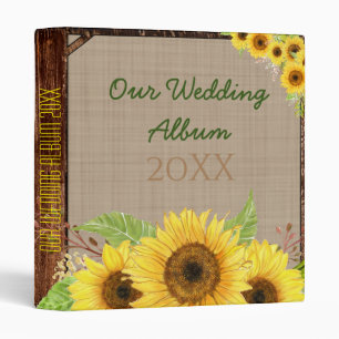 Rustic Sunflower Wedding Binder