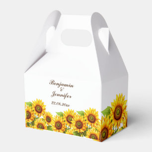 Rustic Sunflower Wedding Favor Box