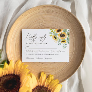Rustic Sunflower Wedding Menu