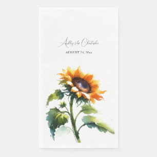 Rustic Sunflower Wedding Napkins