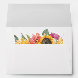 Rustic Sunflower We've Moved  Return Address Envelope