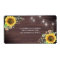 Rustic Sunflower Wood Jar Lights Wedding Address
