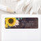 Rustic Sunflower | Wood Return Address Label