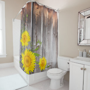 Rustic Sunflowers and Barnwood