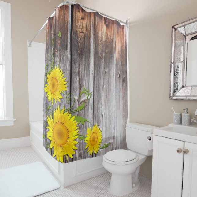 Rustic Sunflowers and Barnwood (In Situ)