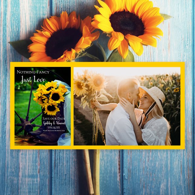Rustic Sunflowers and Boots Wedding Save the Date (Creator Uploaded)