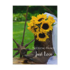 Rustic Sunflowers and Cowboy Boots Save the Date
