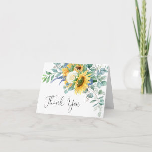 Rustic Sunflowers and Eucalyptus Thank You
